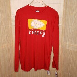 NFL Team Apparel Kansas City Chiefs New Red Long Sleeve Shirt Large